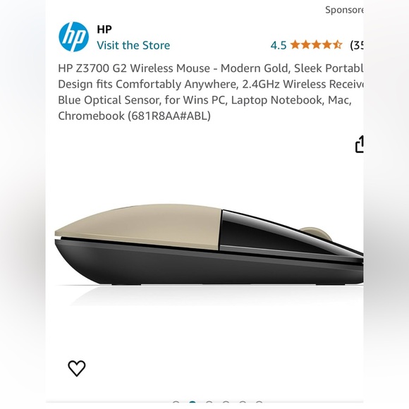 NWT HP Z3700 G2 Wireless Mouse - Picture 3 of 5